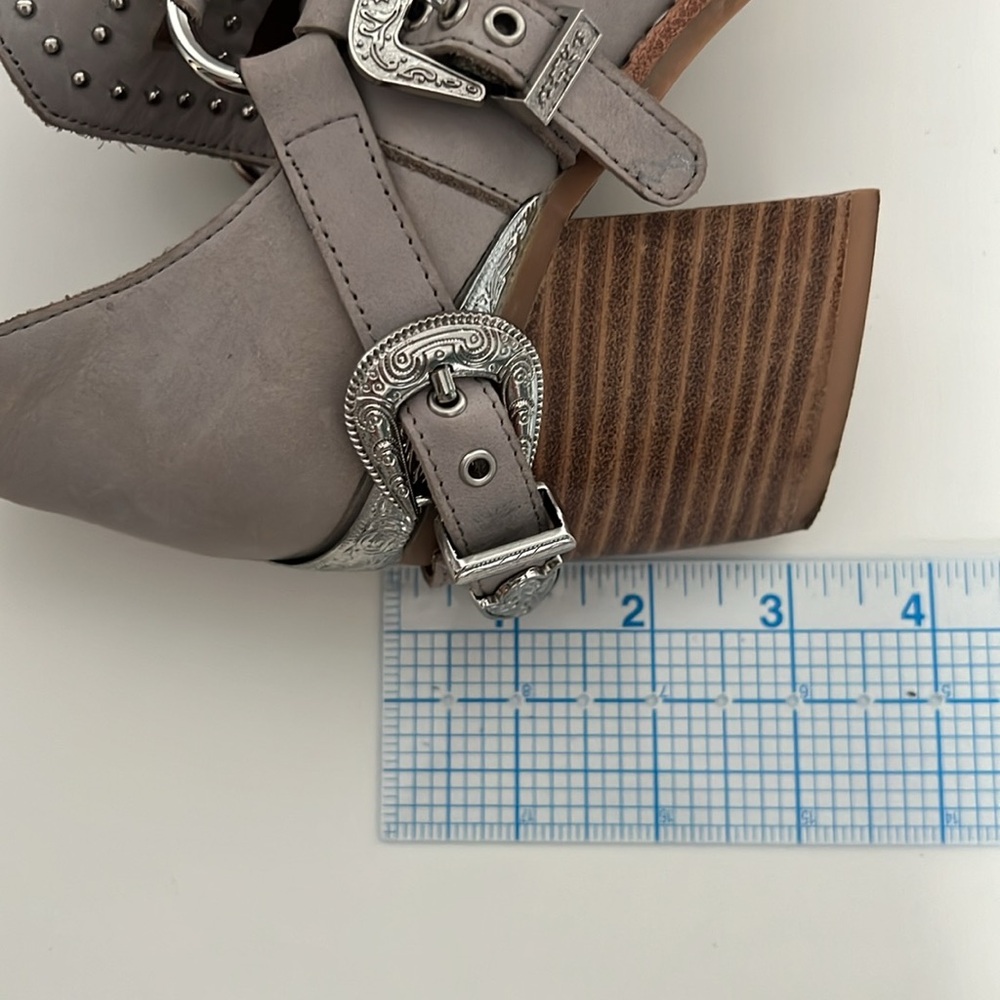 Jeffrey Campbell calhoun Western style ankle boot heel - Picture 11 of 11